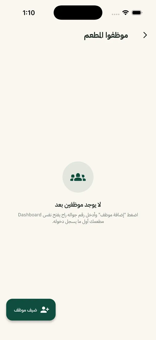 موظفو المطعم
